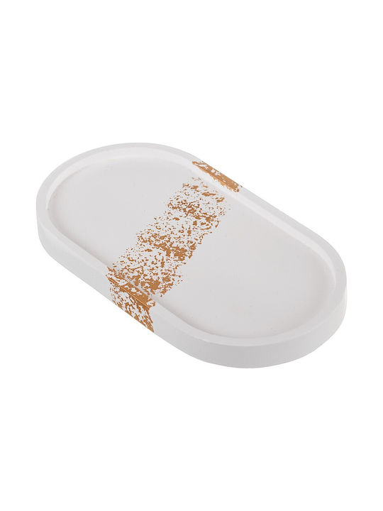 Nuova Vita Plaster Oval Decorative Tray 23.5x11.5x1.7cm