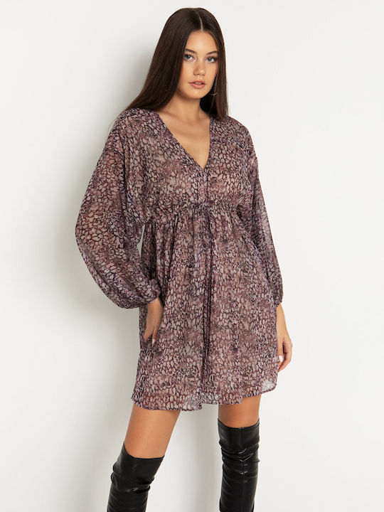 Mini Evening Dress Animal Print