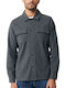 Μακρυμάνικo Overshirt σε Κανονική Γραμμή Anthracite Melee