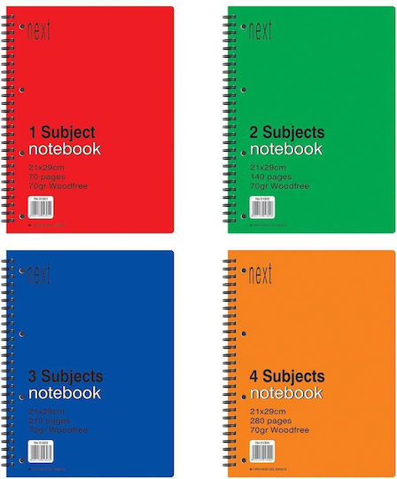 Next Spiral Heft Geregelt B5 210 Blätter 3 Themen Notebook Heft Mehrfarbig 1Stück