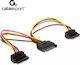 Cablexpert Power Splitter Sata 0.15m 15-Pin Sata - 15-Pin Sata Cable 0.15m Πολύχρωμο CC-SATAM2F-02