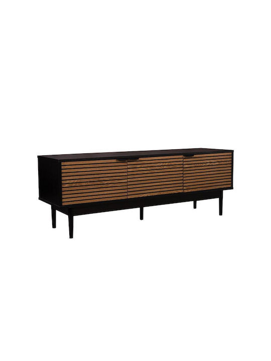 TV Stand Brooklyn Black-Natural L140xD40xH50cm