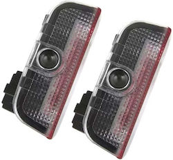 Set de 2 lămpi LED pentru uși compatibile cu logo-ul VW