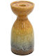 Fylliana Fl1029 Candle Holder suitable for Tealights Ceramic in Brown Color 10x10x21cm 1pcs