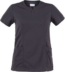 Giblor's Cotton Made Female Chef Blouse Grey Wi...