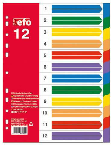 +Efo Πλαστικά Διαχωριστικά για Έγγραφα A4