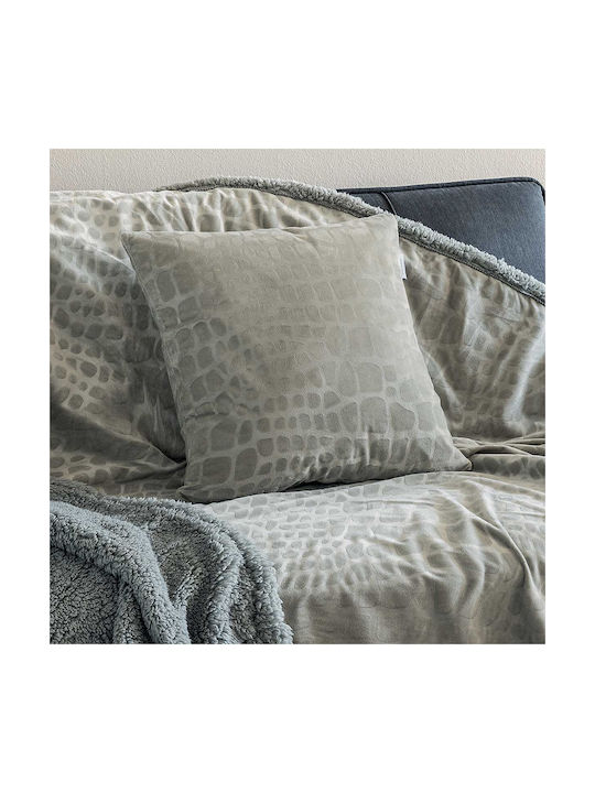 Palamaiki Decorative Pillow Case Flo in Velvet Gray 45x45cm