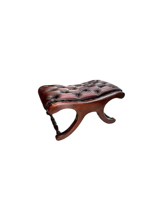 Stool For Living Room Leather Bronze 70x45x40cm