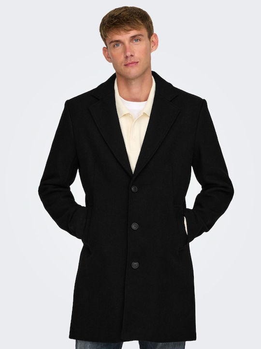 Only & Sons Men's Coat Black