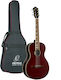 Ortega Rra-srt Parlor Classical Guitar 4/4 Red