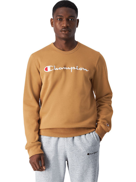 Champion Men Crewneck Sweatshirt Brown