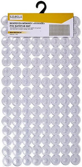 Sidi Home Plast Bathtub Non-slip with Suction Cups Transparent 36x68εκ.