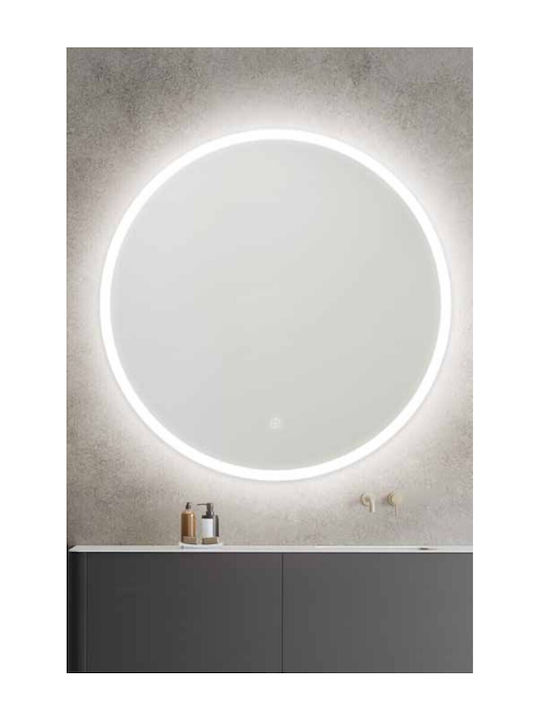 Kolossos Runder Badezimmerspiegel LED 80x80cm