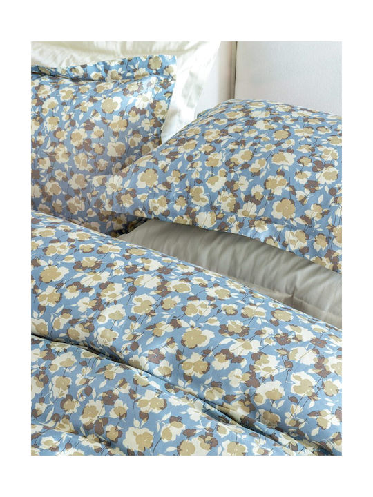 Palamaiki Set Față de Pernă Oxford Albastre 52x75cm.