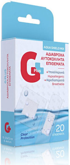 Gplus Waterproof Adhesive Patches Mix 25x72mm & 40x40mm 20pcs