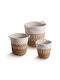 JK Home Decoration Σετ Διακοσμητικά Καλάθια Μπαμπού Λευκό 3τμχ
