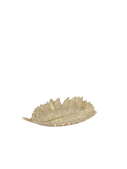 Zaros Διακοσμητικό Μπωλ Πολυρητίνης Χρυσό 19.3x3.3cm
