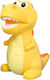 Plastic Dinosaur Money Box Yellow 14x17x21.5cm Gift Token 14179