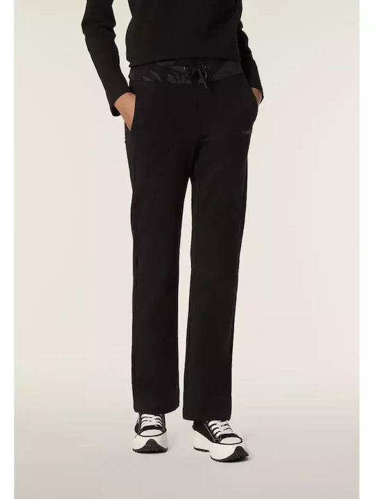 Freddy Women's High-waisted Fabric Trousers Floral Black