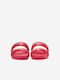 Leather Women's Flat Sandals in Fuchsia Color