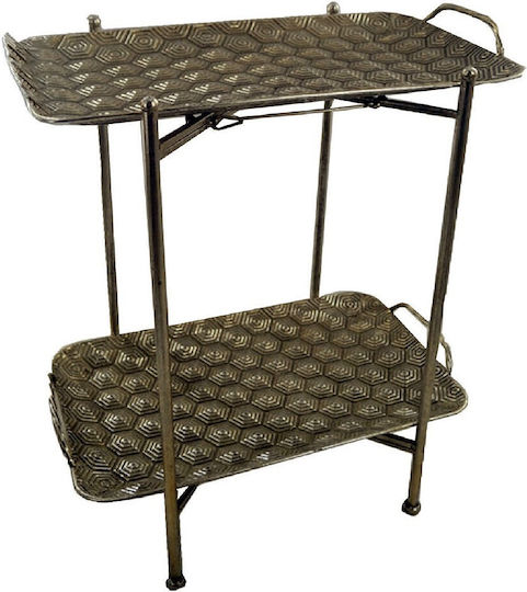 Oval Beistelltisch Aus Metall Gold M51xB33xH63.5cm Espiel