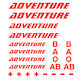 Moto Discovery Αυτοκόλλητα Σετ Adventure Πορτοκαλί