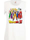 Tricou Anime Manga pentru Femei Dragon Ball Z Goku Krillin Vegeta Master Roshi Alb