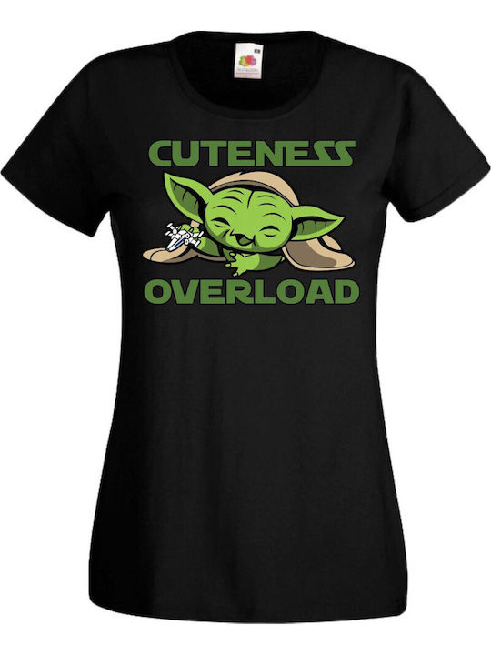 Дамска тениска Star Wars Mandalorian Tralala Star Wars Mandalorian Kylo Ren Darth Vader Luke Skywalker Yoda Baby Yoda Star Wars Baby Yoda 2 Черна