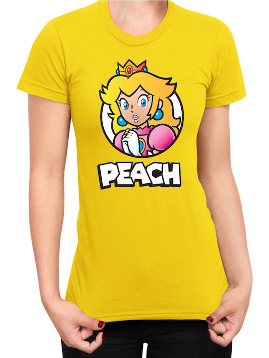 Women’s Super Mario Nintendo Mario Peach 3 Yell...