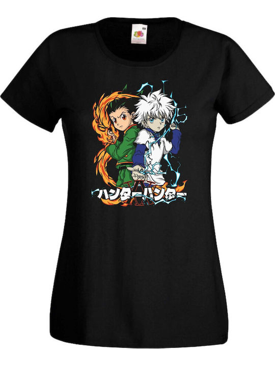 Women's T-shirt Anime Manga Tralala Anime Manga Japan Animation Comics Hunter X Hunter Gon Freecss Black