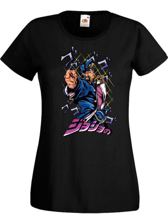 Дамска тениска Tralala тениска Jojo's Bizarre Adventure Jotaro Kujo Var-004 черна