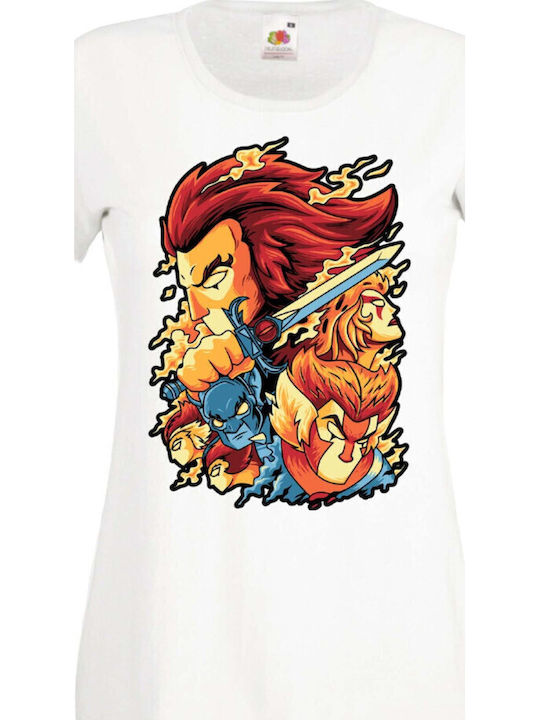 Дамска тениска Аниме Манга Тралала Thundercats 01 Бяла