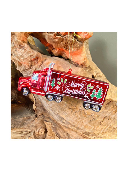 Hängendes Weihnachtsbaumschmuck Lkw Rote Hängendes Weihnachtsbaumschmuck Lkw Rote