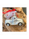Weihnachtsbaumschmuck Anhänger Kleintransporter Glasartig Silber