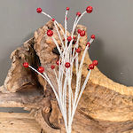 Christmas Branch White Red Berries 66cm