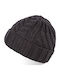 Beanie Γυναικείος Fleece Σκούφος Πλεκτός σε Γκρι χρώμα