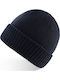 Beanie Männer Beanie Gestrickt in Marineblau Farbe