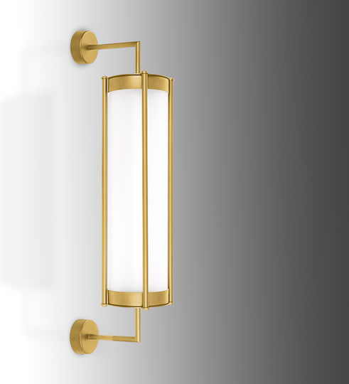 Luma Lamp Wall with Integrated LED and Warm White Light Oxidized Gold 70cm