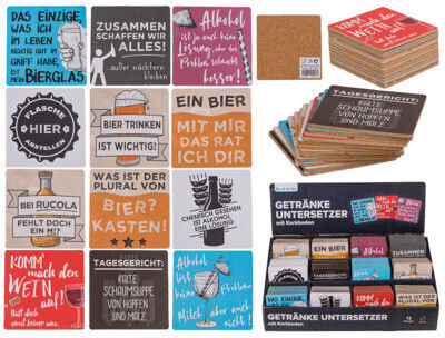 Out of the Blue Slogan Coasters for Party 12 Pieces
