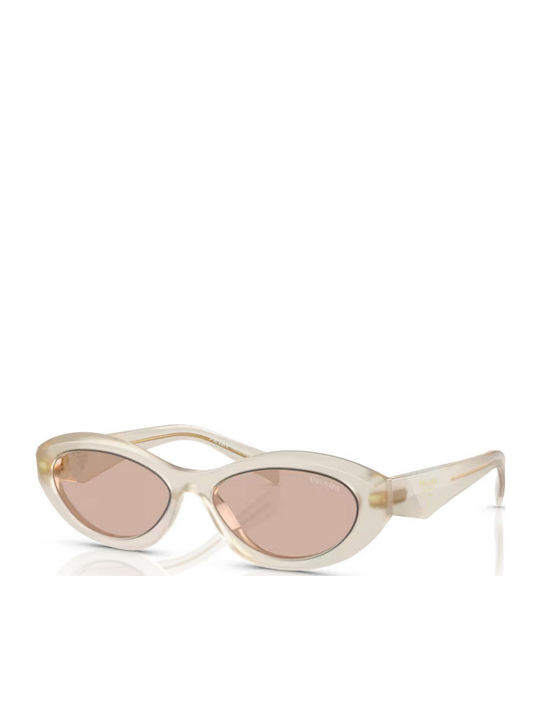 Prada Damen Sonnenbrille mit Beige Kunststoff G...