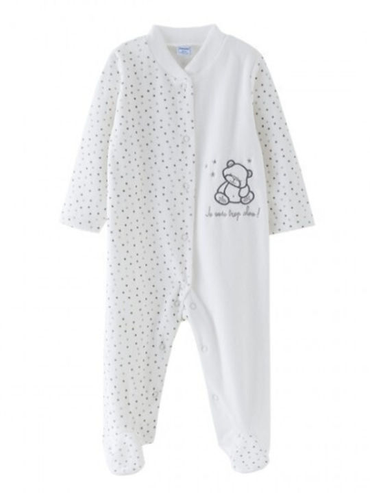 Amomi Babystrampler Samt White