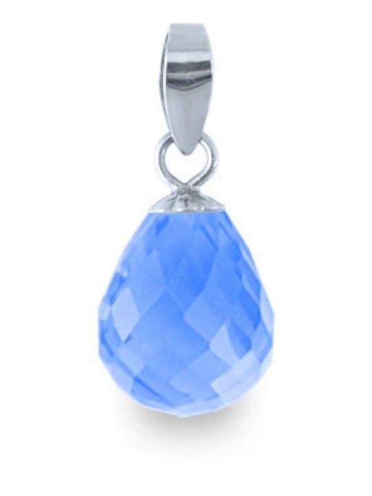 Μενταγιόν 925 Blue Topaz S120787bt Μενταγιόν 925 Blue Topaz S120787bt