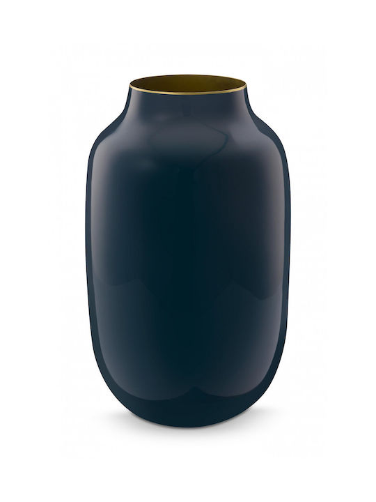 Pip Studio Metal Vase Blue 30cm