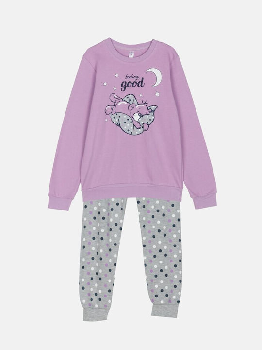 Dreams Kids Pyjamas Cotton Lilac/Grey