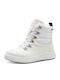 Women's Ankle Boots with Fur White
