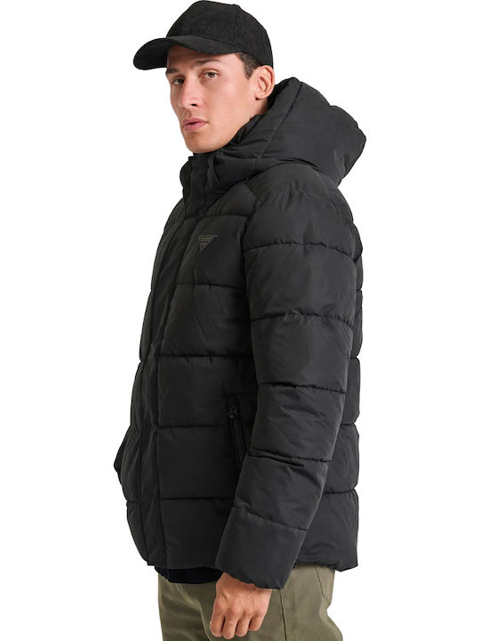 Funky Buddha Мъжко Puffer Черно Якета