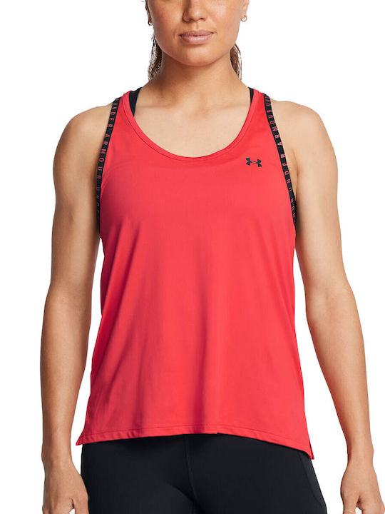 Knockout Women's Blouse Sleeveless Racer Red, Black