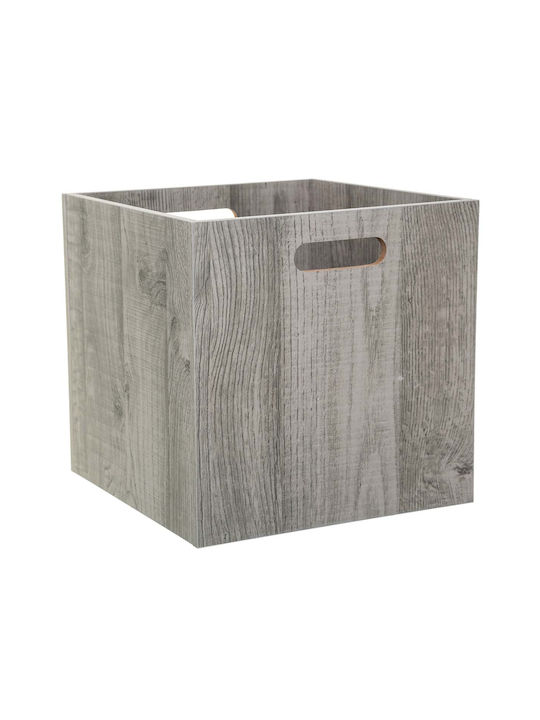 5Five Wooden Storage Box with Lid Gray 31x31x31cm 1pcs