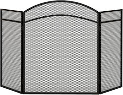 HomCom Μεταλλικό Προστατευτικό Τζακιού 96x60cm Μαύρο