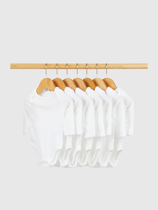 Mothercare Set Babystrampler Langärmliges Weiß 7Stück